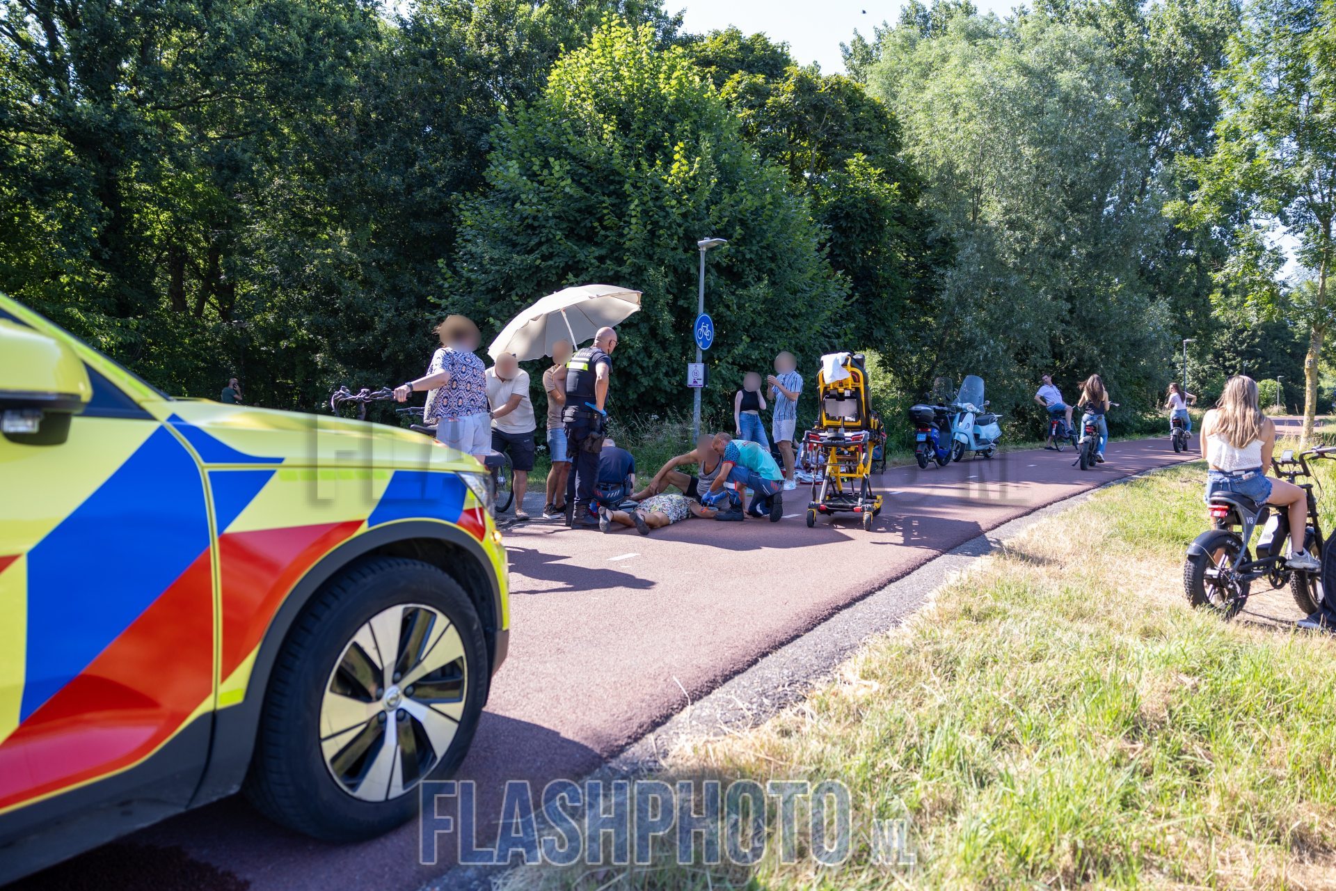 Twee gewonden bij ongeval op fietspad